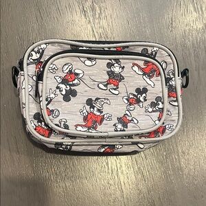 Disney Mickey Mouse Gray and Black Crossbody Bag
